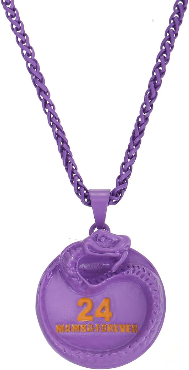 Black Mamba Memorial Pendant - Basketball Star Snake Necklace for Men & Women, Mamba Forever Tribute Jewelry