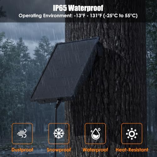Trail Camera Solar Panel for Tactacam and Cellular&Wireless Hunting Camera | 12V Solar Battery Charger Kit with 4000mAh Rechargeable Battery