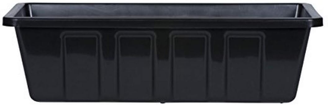 Root & Vessel Poly-Pro Plastic Flower Box Planter, White, 30-Inch