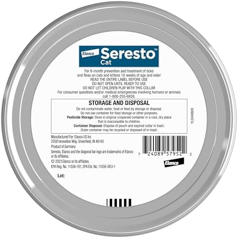 Seresto Cat Vet-Recommended Flea & Tick Treatment & Prevention Collar for Cats | 8 Months Protection