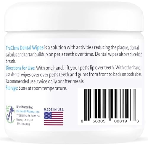 Truseb | Dental TRUCLENS Wipes for Dogs and Cats (50ct Wipes)