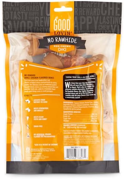 Good Lovin' by Petco No Rawhide Small Chicken Flavored Dog Bones 14 oz. Count of 10