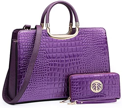 Womens Handbag Top Handle Shoulder Bag Tote Satchel Purse Work Bag with Matching Wallet