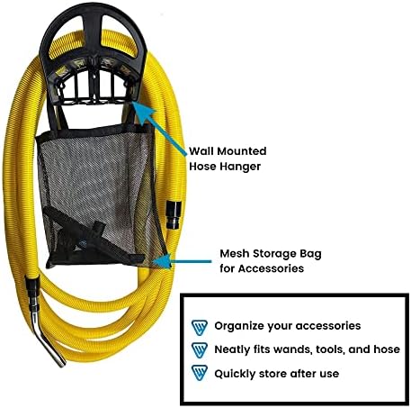 Wessel-Werk Garage Central Vacuum Hose Kit with 35-Foot Yellow Crushproof Hose and Accessories