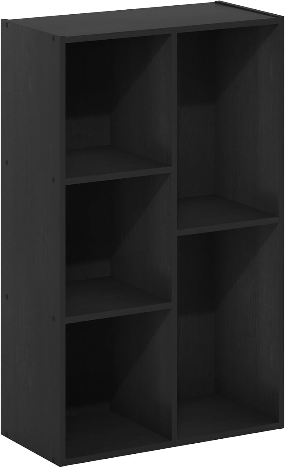 Furinno LUDER Book Shelf, 5-Cube Bookshelf, Easy Assembly Bookcase with Open Shelves, 9.4 x 19.7 x 31.5, for Living Room, Bedroom, Home Office, Darkwood