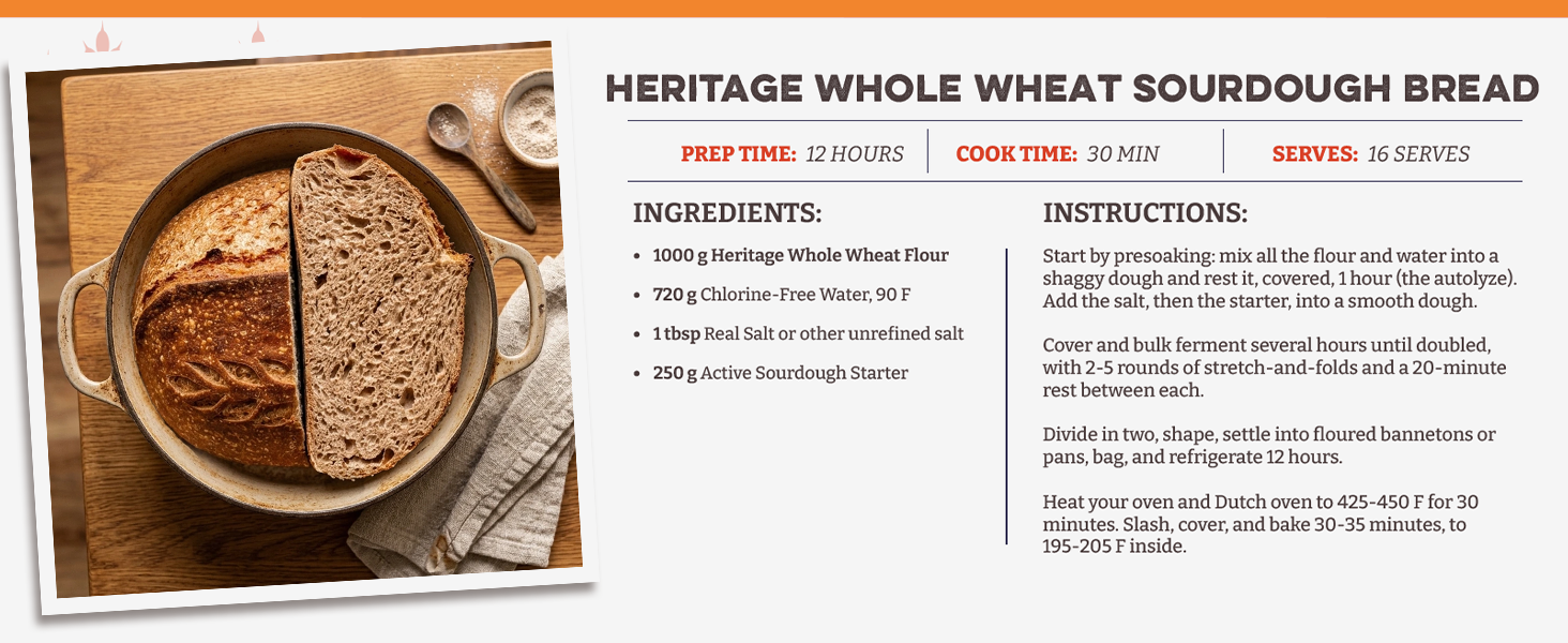 whole wheat flour, whole wheat flour for bread, heritage wheat flour, organic whole wheat flour