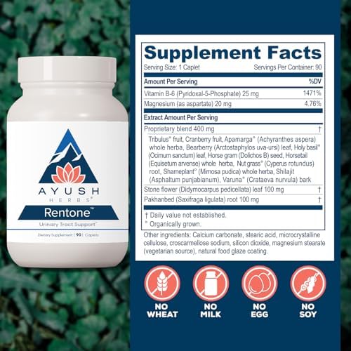 Ayush Herbs Rentone, Kidney Support Supplement with Cranberry, 90 Servings | Kidney Cleanse Pills for Women & Men, Urinary Health & Bladder Function