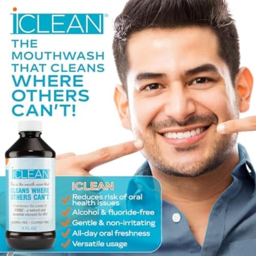 Mouthwash - Fluoride & Alcohol-Free Rinse | Harness The Power of Iodine | Molecular Iodine Mouth Rinse for Clean Oral Care | Gargle for Bad Breath &