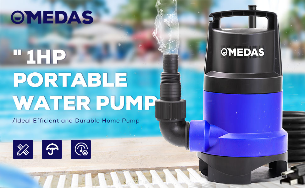medas submersible water sump pump