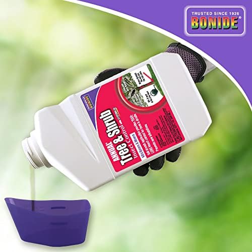 Bonide Annual Tree & Shrub Insect Control with Systemaxx | 32 oz Concentrate, Year Long Protection, Bug Killer