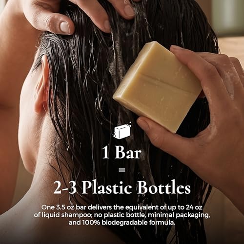J.R.LIGGETT'S Tea Tree Shampoo Bar 3-Pack, Fragrance-Free, 3.5 oz | All-Natural Solid Hair Cleanser