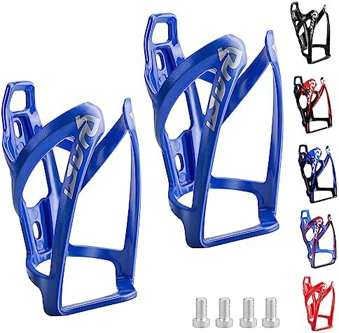 Suruid Bike Water Bottle Cage Ultra-Light Bicycle Bottle Holder Universal Bike Cup Holder Rack for Bicycle, Cycling, MTB, Road/Mountain Bikes 2 Pack - Black