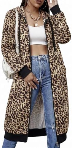 ELESOL Women Casual Zip up Fleece Hoodies Tunic Sweatshirt Long Jacket