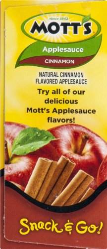 Mott's Cinnamon Applesauce, 3.2 oz clear pouches, 12 count
