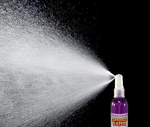 Smoke Eater Odor Eliminator Spray & Air Freshener, Lavender, 4 oz | Cigarette, Cigar, Cannabis & Tobacco, For Car, Home, Clothes, Travel Size, Tea Tree Oil Formula, Non-Aerosol Pump Spray
