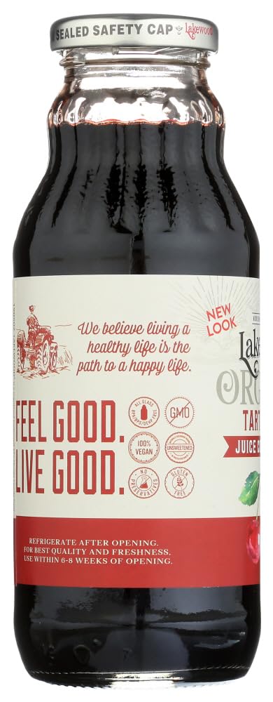 Lakewood Organic Black Cherry Concentrate Juice, 12.5 Ounce (Pack of 6)