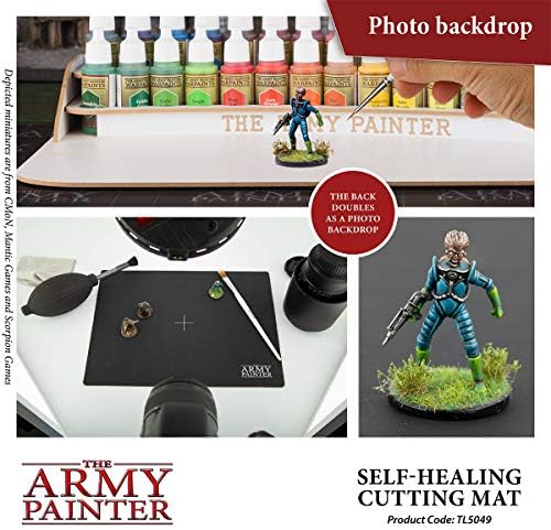 The Army Painter, Self-Healing Cutting Mat, Double Sided PVC Non-Slip, A4 | 3-Ply Gridded Miniature and Model Cutting Board, A4, Tabletop Roleplaying