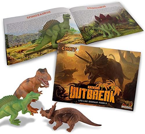 20 Packs Dinosaur Toys for Kids, Toy for 3 4 5 6 7 8 9 10+ Year Old Boys | Toddler Toy, Plastic Dinosaur Figures with Educational Book