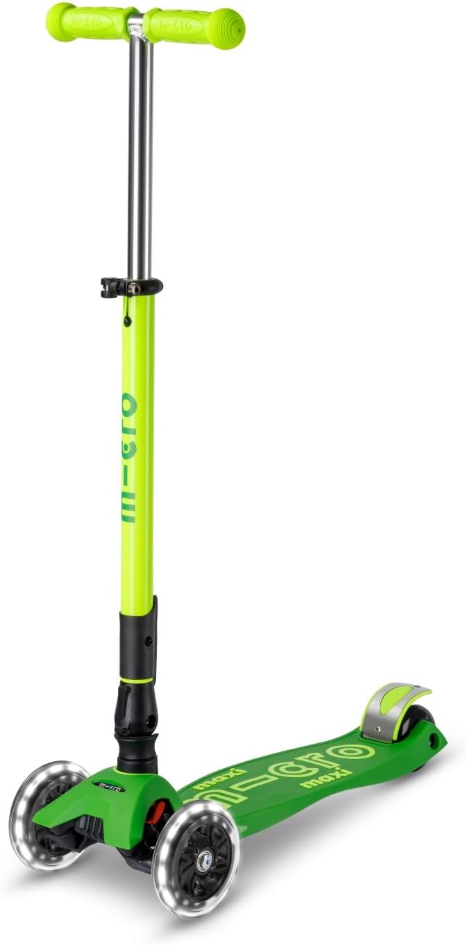 Micro Kickboard | Maxi Foldable LED Kids Scooter for Ages 5-12 | Children