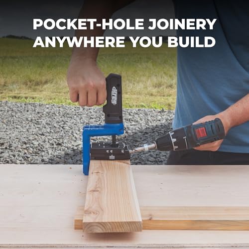 Kreg Pocket-Hole Jig 520PRO - Easy Clamping & Adjusting - 360 Rotating Handle - 260 Screws - For Materials 1/2" to 1 1/2" Thick