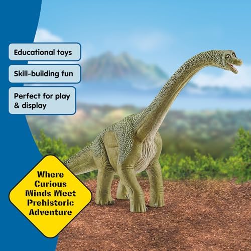 Schleich Dinosaurs - Brachiosaurus Toy Dino Figurine - Kids Ages 4+ | 14581 | Dinosaur Figurine, Realistic Animal Toys, Dino Figure for Boys and Girls, Screen-Free Imaginative Pretend Play