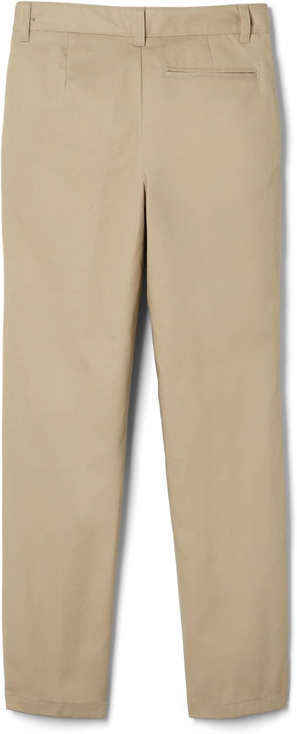 French Toast Boys' Adjustable Waist Relaxed Fit Twill Pant | school uniform pants, no need to iron, double knees for durability, typically fit boys ages 2-14