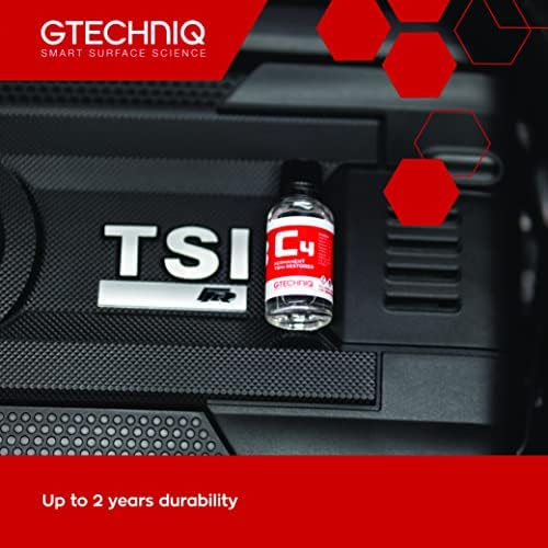 Gtechniq C4 Permanent Trim Restorer 15ml - Revitalize Tired, Faded, Discoloured Car and Vehicle Trim - Premium Weather Protection, UV Resistant, Leaves No Unattractive Gloss - 2 Year Durability | Revitalizes and Restores Faded Plastic Trim, UV Resistant…