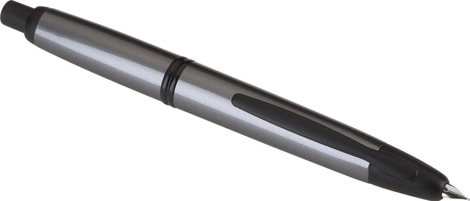 PILOT Vanishing Point Collection Refillable & Retractable Fountain Pen, Matte Black Barrel, Blue Ink, Fine Nib (60580)