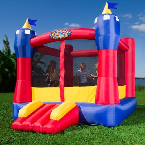 Magic Castle - Inflatable Bounce House with Blower - Premium Quality - Indoor/Outdoor - Portable - Sets Up in Seconds