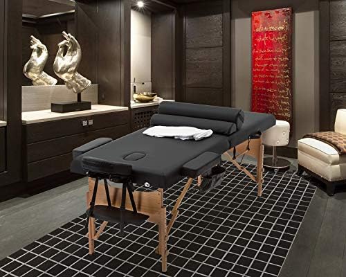 BestMassage Table Massage Bed Spa Bed 73 Inch Heigh Adjustable 2 Folding Portable Massage Table W/ Carry Case Salon Bed