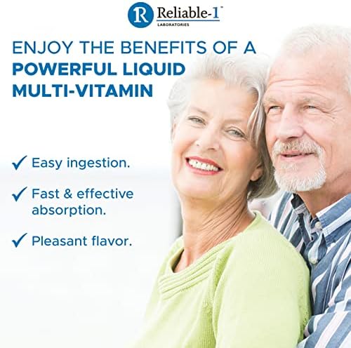Reliable-1 Laboratories Multi-Vite Liquid Multivitamin for Adults Liquid Vitamins Antioxidant Supplement for Immunity