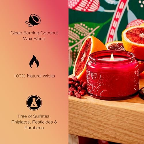 Voluspa Baltic Amber, Petite Candle Jar, 3.2 Ounce, 25 Hour Burn Time, Coconut Wax for Clean Burning, Handcrafted in the USA