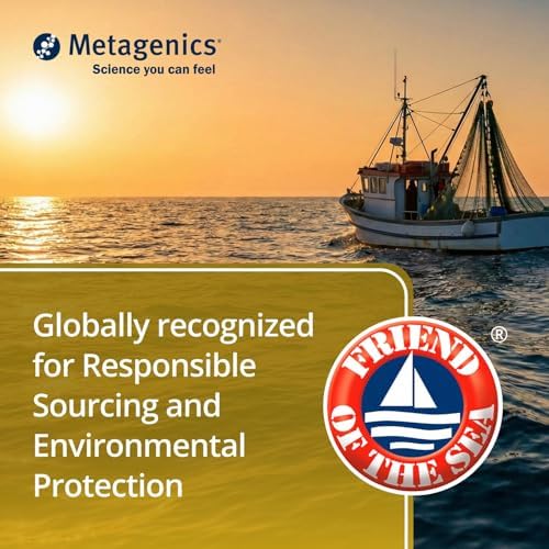 Metagenics OmegaGenics EPA-DHA 500 - High Potency Fish Oil Supplement for Cardiovascular Health* - Sustainably Sourced & Purity Tested - Non-GMO & Gluten-Free - 120 Softgels
