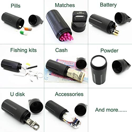 Ccanku C20 EDC Waterproof Case Military Level Survival Pill Match Case Box Container CNC Metal Seal Bottle Camping Essentials Tool