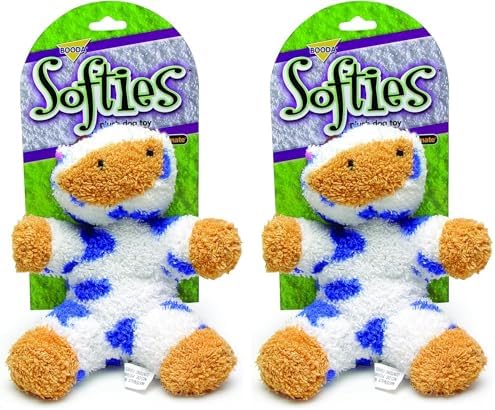 Petmate Softies Cow Toy for Dog, Medium