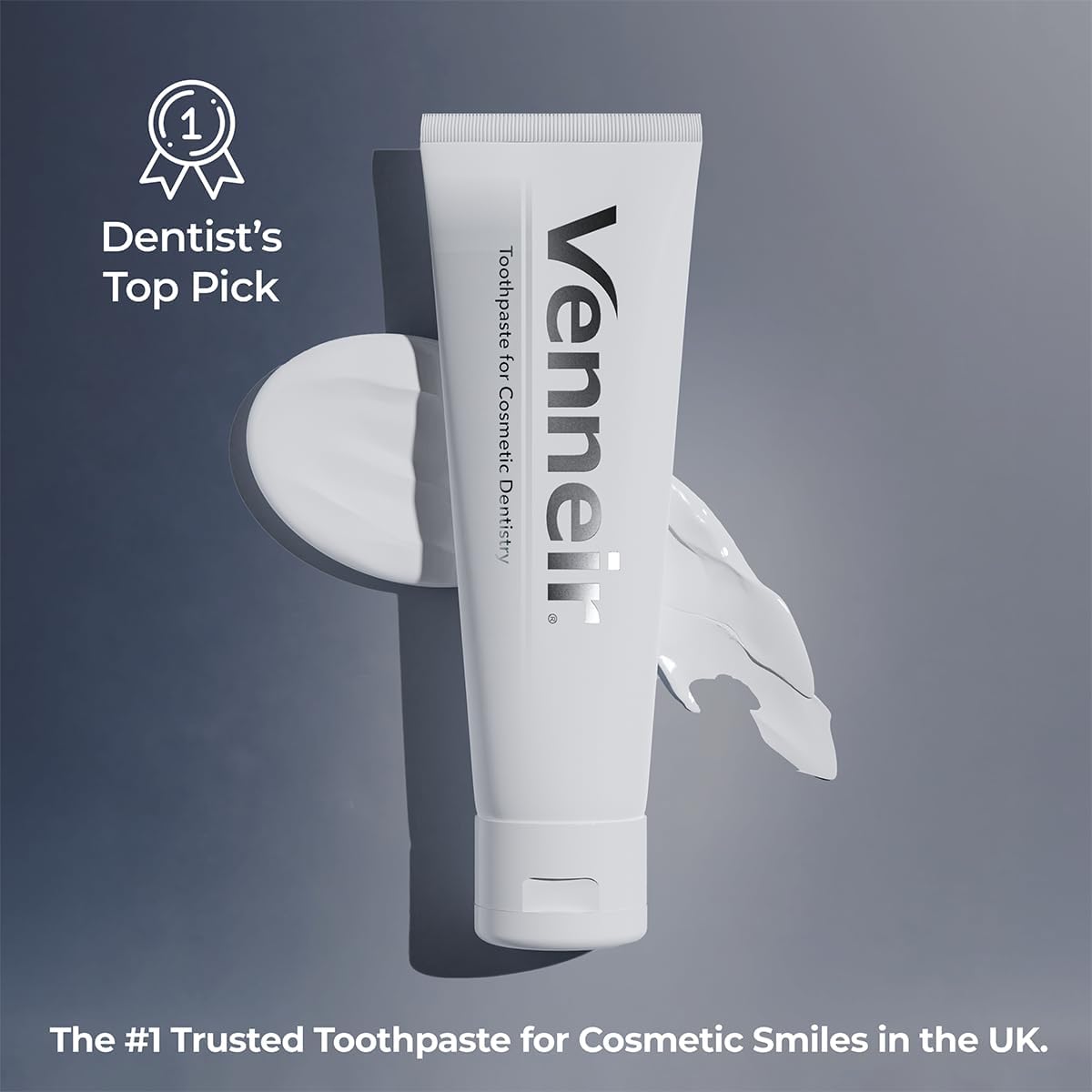 Venneir® Professional Toothpaste for Veneers, Implants, Bondings, Crowns & Sensitive Teeth — Stain Removing, Whitening, Natural, SLS Free