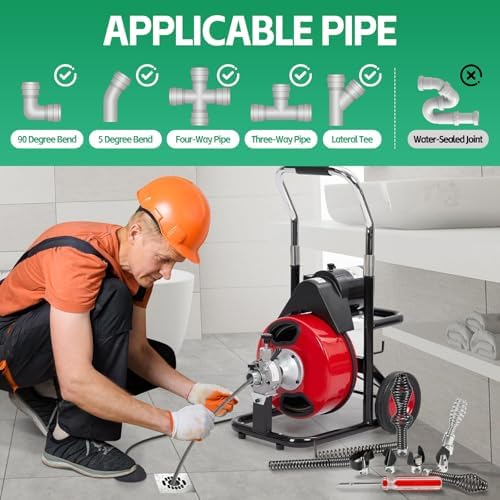 10PCS Drain Cleaning Kit for RID-GID Sectional Drain Cables – Heavy Duty Cutters & Augers Compatible with K-400, C-4, C-6, C-7, C-8