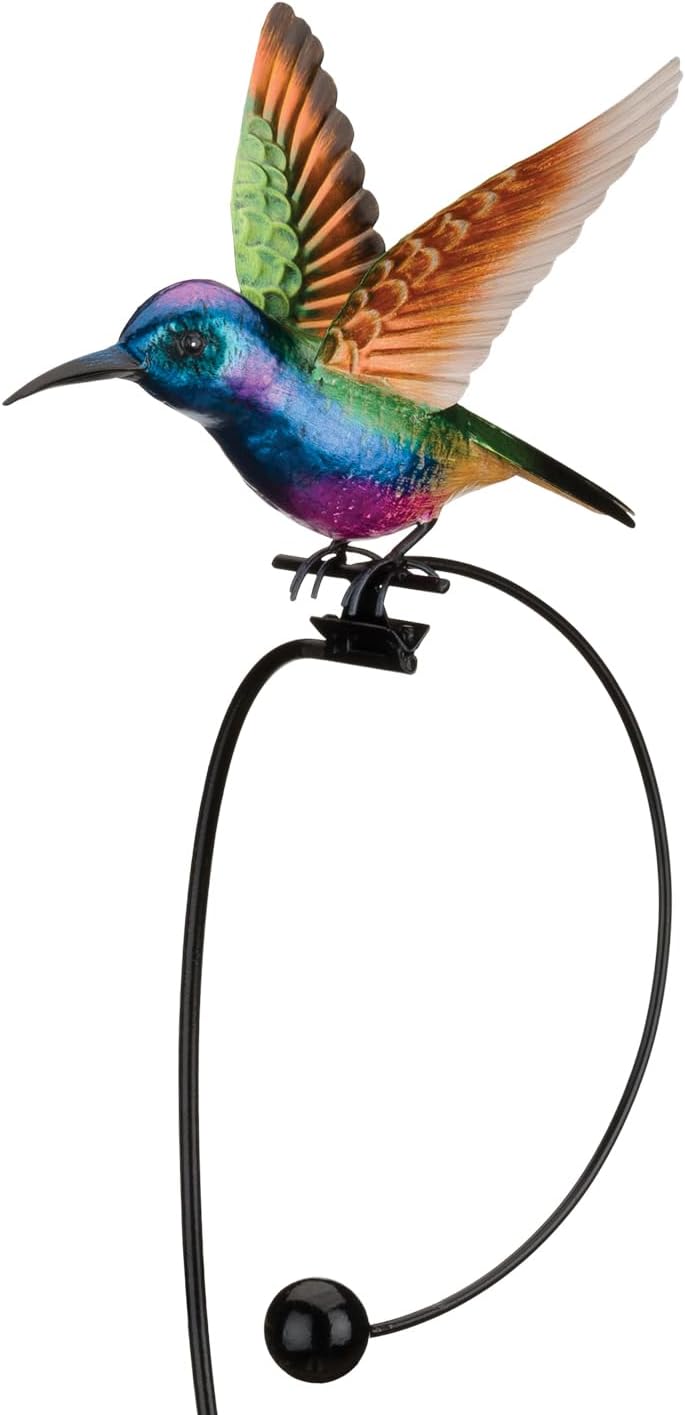 Regal Art & Gift Rocker Hummingbird Garden Stake, Kinetic Metal Yard Art