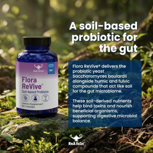 RnA ReSet Flora Revive - Soil-Based Probiotic for Gut Health (60 Capsules)
