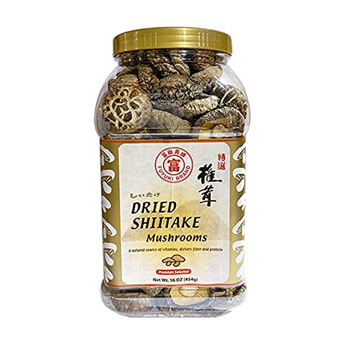 FUYUKI Dried Mushrooms Dried Shiitake Mushrooms Dehydrated Mushrooms 16 oz.
