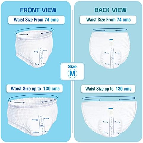 Comfy Life Premium Adult Diaper Incontinence Pull Up Pants – High Absorbency Adult Diapers for Women & Men - Adult Pull Up Nappy Pants for Comfort & Protection - Large Pack of 12 Pants