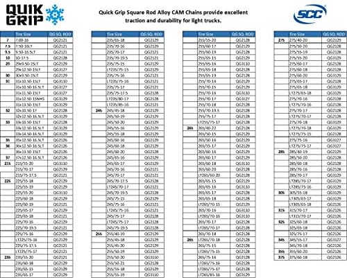 SCC QG3229CAM Quik Grip Wide Base Type CAM-DH Light Truck Tire Traction Chain - Set of 2