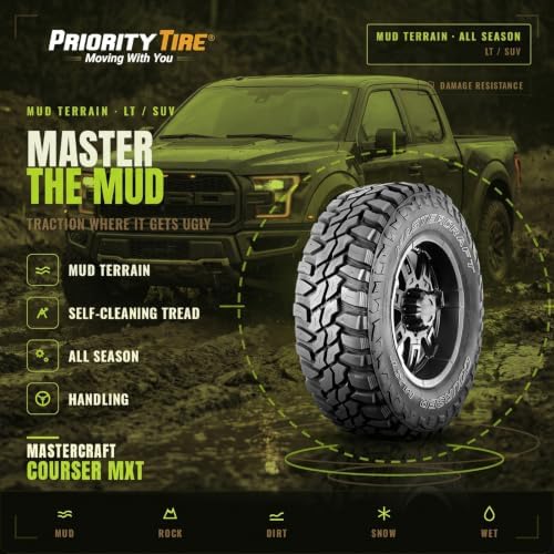 Mastercraft Courser MXT Mud Terrain Radial Tire - 31/105R15 109Q