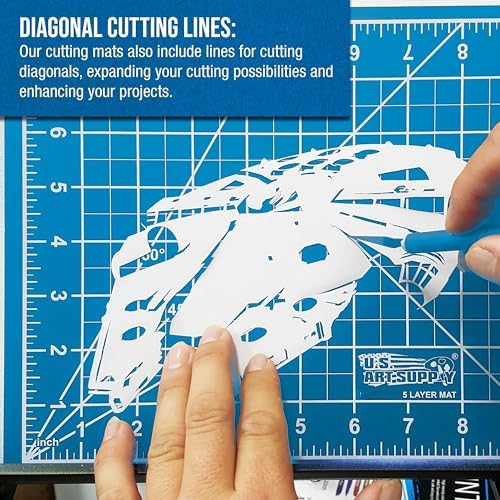 U.S. Art Supply 40" x 60" Self-Healing Cutting Mat 5-Ply - Double-Sided Green/Black Craft Mat, Non-Slip Cutting Mats for Crafts, Sewing, Quilting, Scrapbooking | Double-Sided Green/Black Craft Mat, Non-Slip Cutting Mats for Crafts, Sewing, Quilting, Scra…