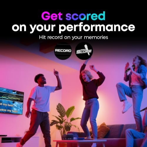The Platinum Karaoke Machine for Tv, Professional Karaoke System with 2upgraded Wireless Microphones, Features Over 23k Songs, 7k Filipino Tagalog