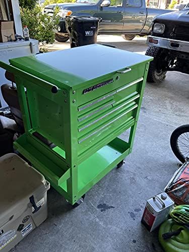 30 in. 5 Drawer Green Mechanic's Cart