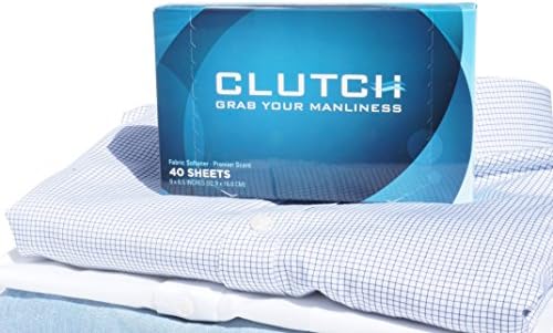 Clutch Men's Dryer Sheets, Fabric Softener for Men, 40 Count Box