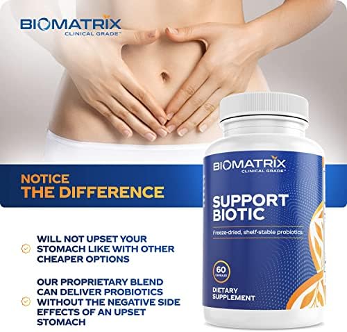 BioMatrix Saccharomyces boulardii Probiotic Supplement w/L. paracasei, L. rhamnosus, Bifidobacterium
