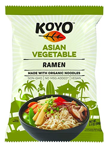 Koyo Ramen Soup, Buckwheat Shoyu, Made With Organic Noodles, No MSG, No Preservatives, Vegan, 2.1 Ounce (Pack of 12)