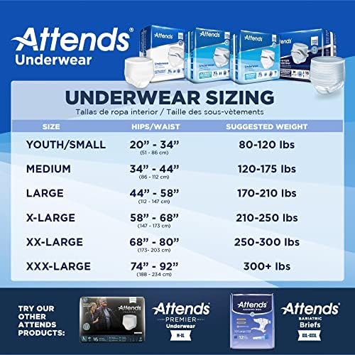 Attends MCK22023101 - Adult Underwear Pull On Medium Disposable Heavy Absorbency